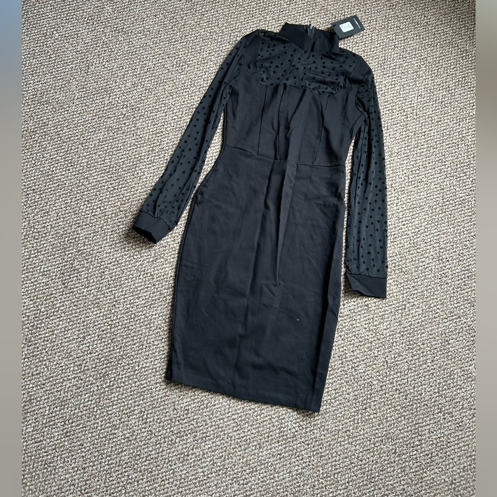 NWT Fashion Nova black midi dress